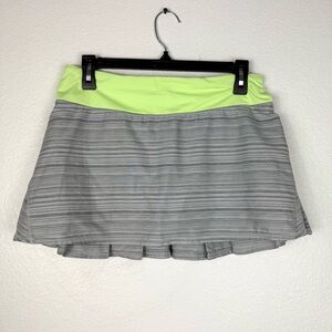 Lululemon Women's Pacesetter Lime Green & Grey Active Skirt size 6